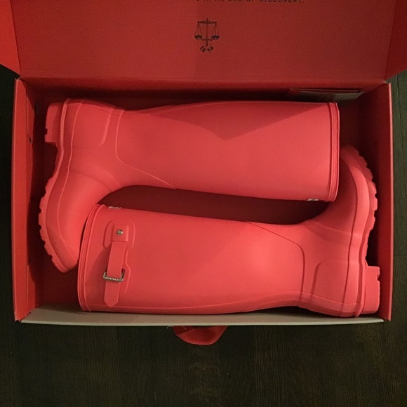 New HUNTER Classic Tall Rain Boot - Hyper Pink - Picture 4 of 6